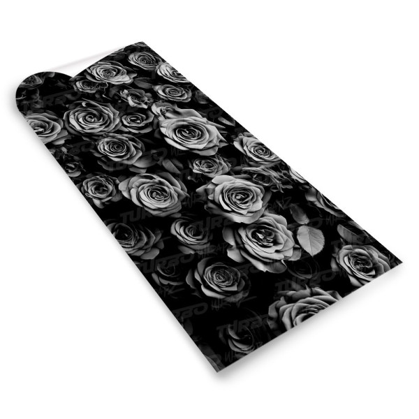 Naklejka na słupek samochodowy Czarnobiałe Róże | TurboWrapz.com