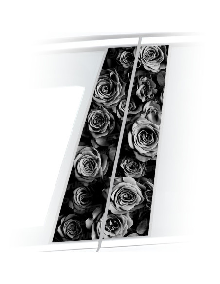 Naklejka na słupek samochodowy Czarnobiałe Róże | TurboWrapz.com