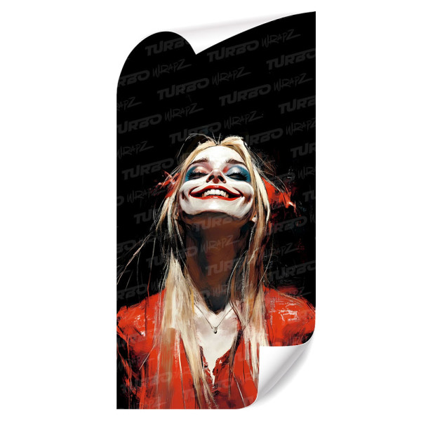 Naklejka na słupek samochodowy Szczęśliwa Harley Quinn | TurboWrapz.com