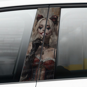 Naklejka na słupek samochodowy Harley Quinn Lizak | TurboWrapz.com 2