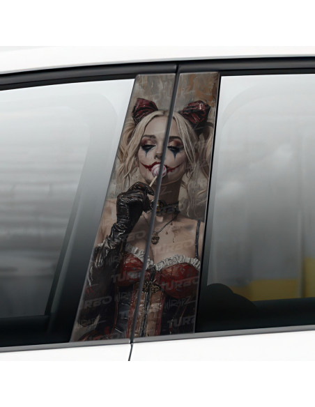 Sticker for car pillar Harley Quinn Lizak | TurboWrapz.com