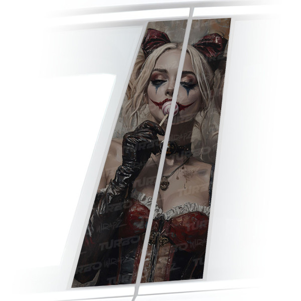 Sticker for car pillar Harley Quinn Lizak | TurboWrapz.com