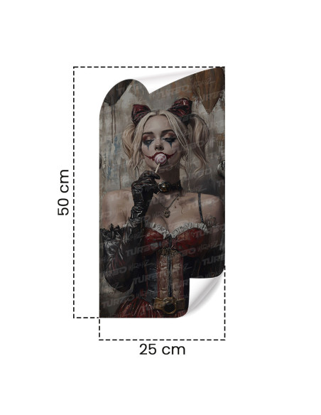 Sticker for car pillar Harley Quinn Lizak | TurboWrapz.com