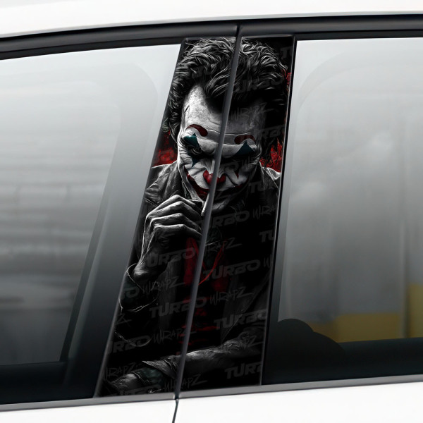 Naklejka na słupek samochodowy Joker z Cygarem | TurboWrapz.com
