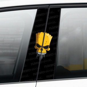 Naklejka na słupek samochodowy Bart Punisher | TurboWrapz.com 2