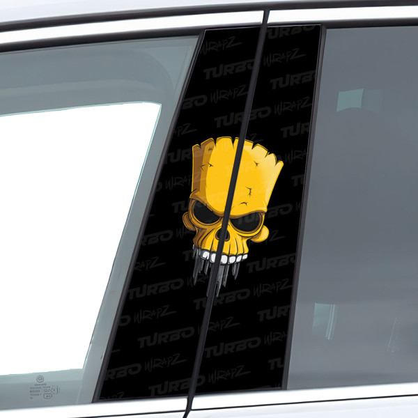 Naklejka na słupek samochodowy Bart Punisher | TurboWrapz.com