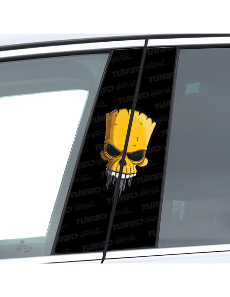 Naklejka na słupek samochodowy Bart Punisher | TurboWrapz.com