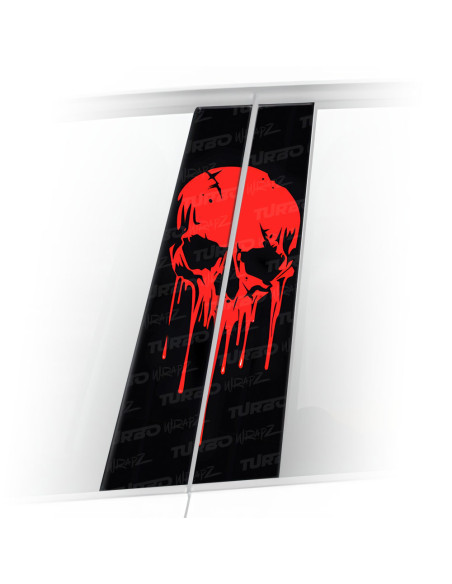 Naklejka na słupek samochodowy Czerwony Punisher | TurboWrapz.com