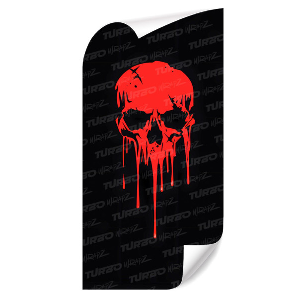 Sticker for car pillar Czerwony Punisher | TurboWrapz.com