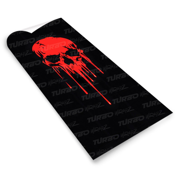 Sticker for car pillar Czerwony Punisher | TurboWrapz.com