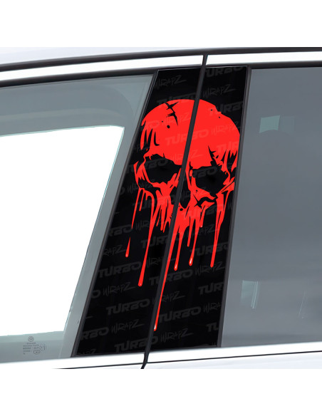 Sticker for car pillar Czerwony Punisher | TurboWrapz.com
