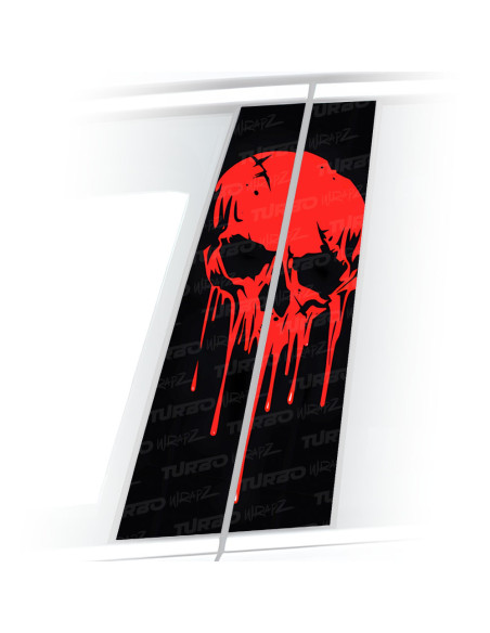 Naklejka na słupek samochodowy Czerwony Punisher | TurboWrapz.com