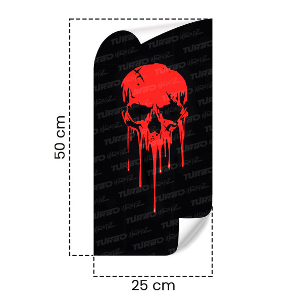 Sticker for car pillar Czerwony Punisher | TurboWrapz.com