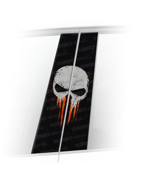 Naklejka na słupek samochodowy Czaszka Punishera | TurboWrapz.com