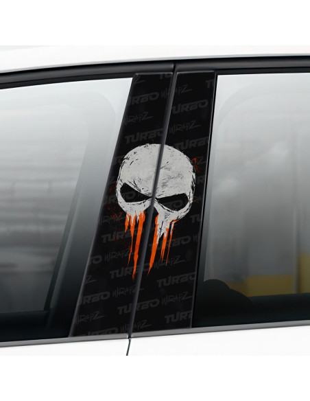 Sticker for car pillar Czaszka Punishera | TurboWrapz.com