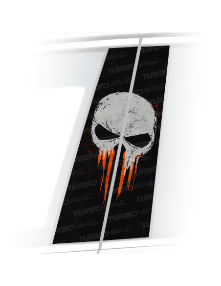 Naklejka na słupek samochodowy Czaszka Punishera | TurboWrapz.com
