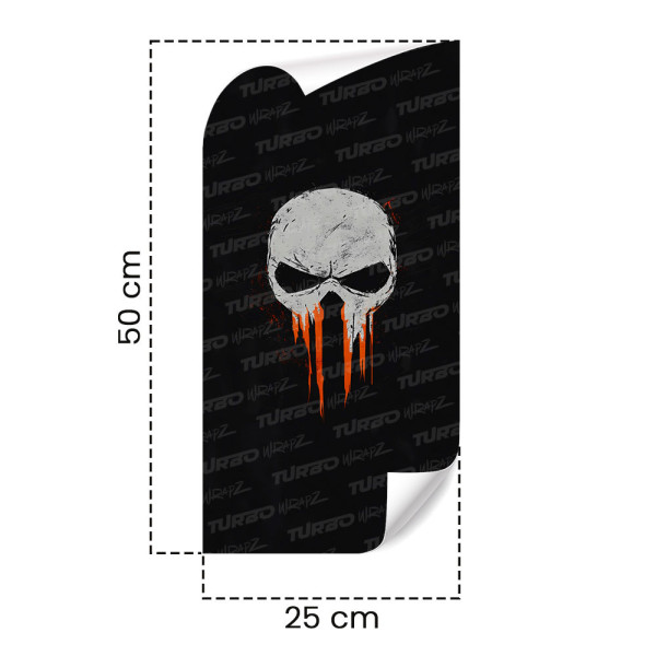 Sticker for car pillar Czaszka Punishera | TurboWrapz.com