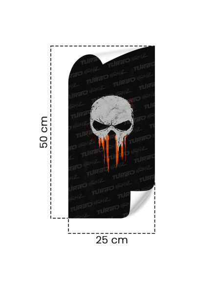 Naklejka na słupek samochodowy Czaszka Punishera | TurboWrapz.com