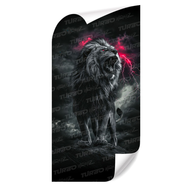 Naklejka na słupek samochodowy Ryczący Lew  | TurboWrapz.com