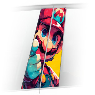 Sticker for car pillar Mario | TurboWrapz.com