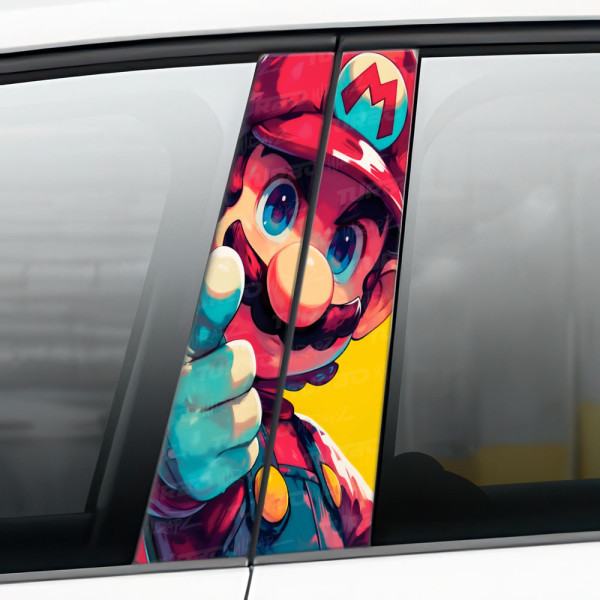 Naklejka na słupek samochodowy Mario | TurboWrapz.com