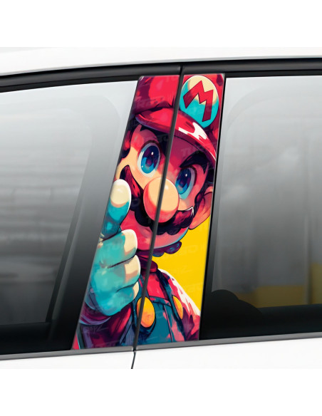 Naklejka na słupek samochodowy Mario | TurboWrapz.com