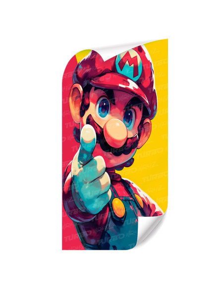 Sticker for car pillar Mario | TurboWrapz.com