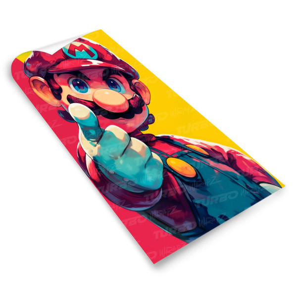 Sticker for car pillar Mario | TurboWrapz.com