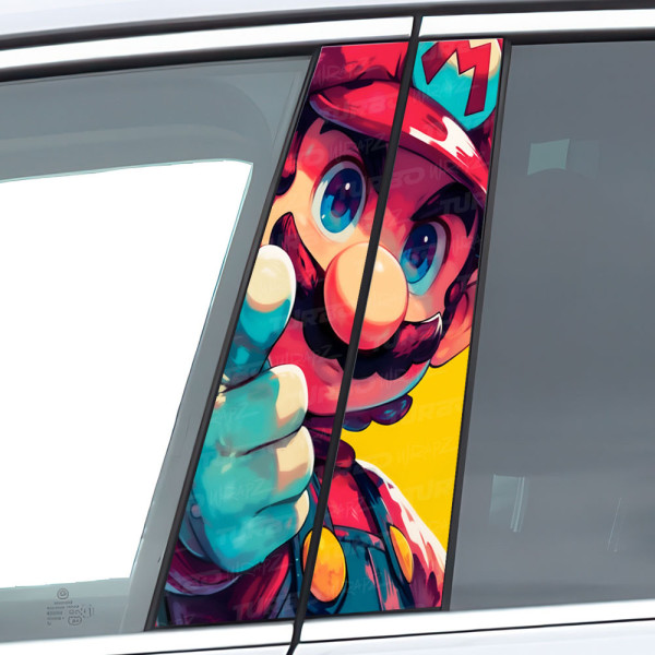 Naklejka na słupek samochodowy Mario | TurboWrapz.com