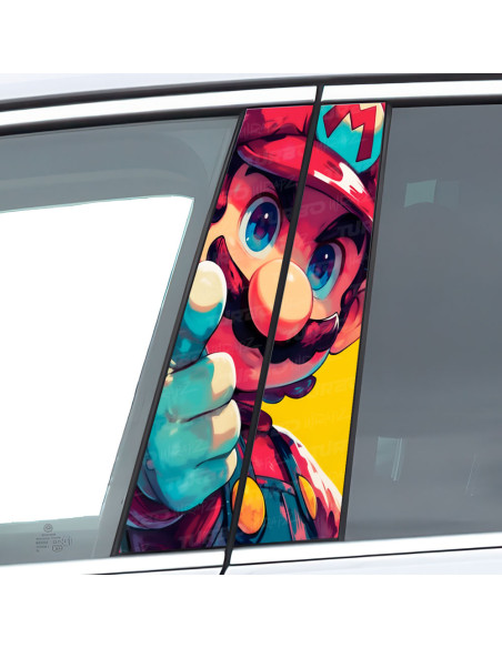 Naklejka na słupek samochodowy Mario | TurboWrapz.com