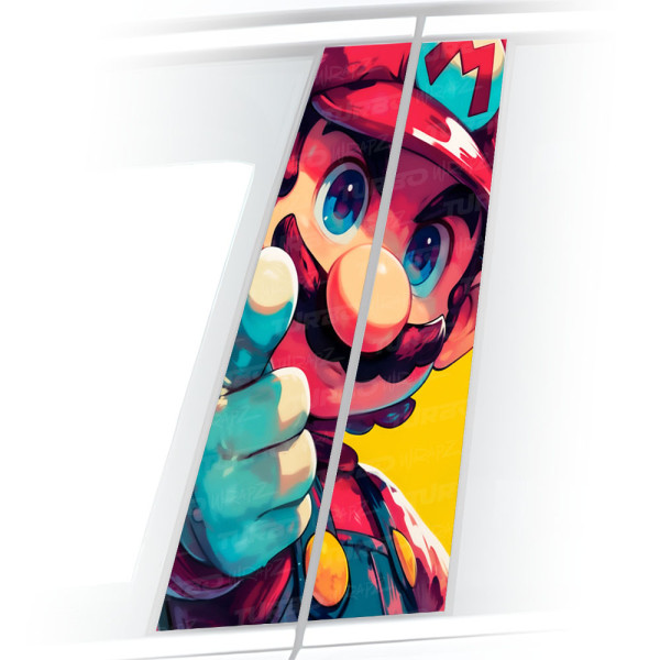 Naklejka na słupek samochodowy Mario | TurboWrapz.com