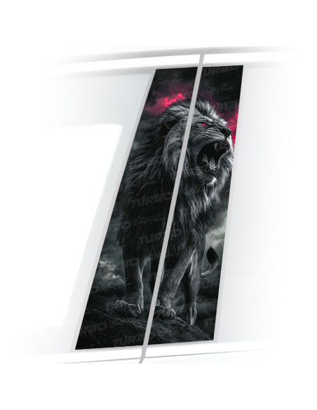 Naklejka na słupek samochodowy Ryczący Lew  | TurboWrapz.com