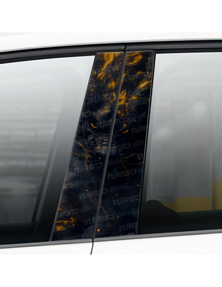 Naklejka na słupek samochodowy Złoty Smok | TurboWrapz.com