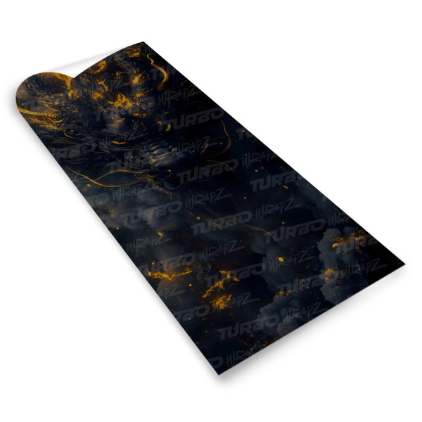 Naklejka na słupek samochodowy Złoty Smok | TurboWrapz.com