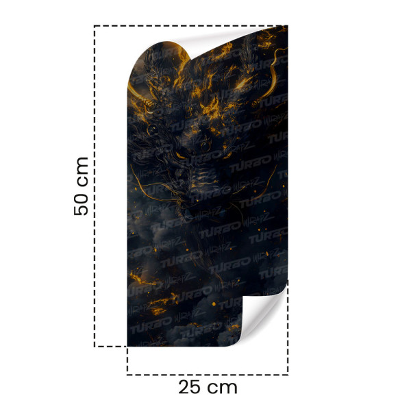 Naklejka na słupek samochodowy Złoty Smok | TurboWrapz.com