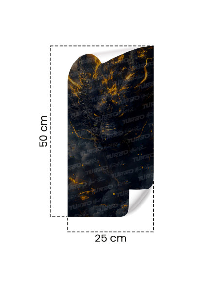 Naklejka na słupek samochodowy Złoty Smok | TurboWrapz.com