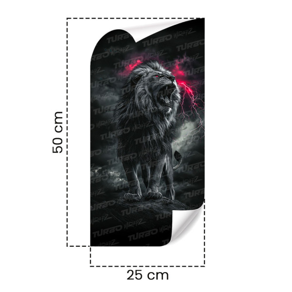 Naklejka na słupek samochodowy Ryczący Lew  | TurboWrapz.com