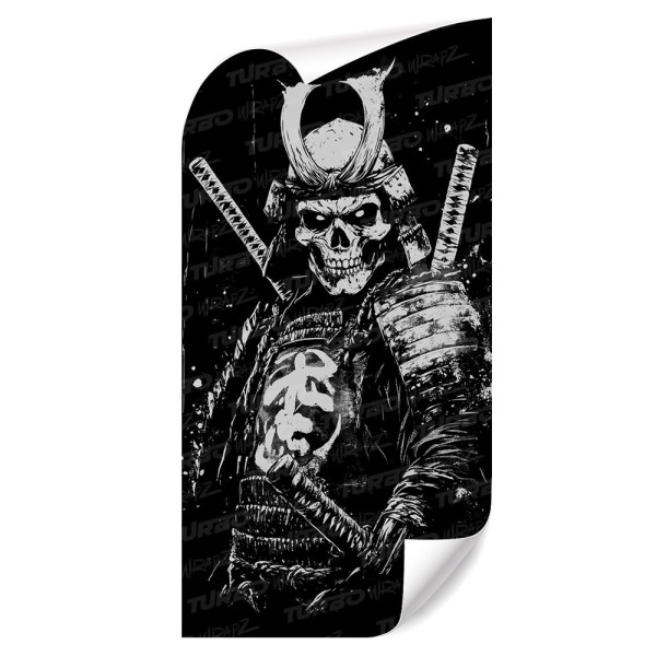 Naklejka na słupek samochodowy Szkielet Samuraja  | TurboWrapz.com
