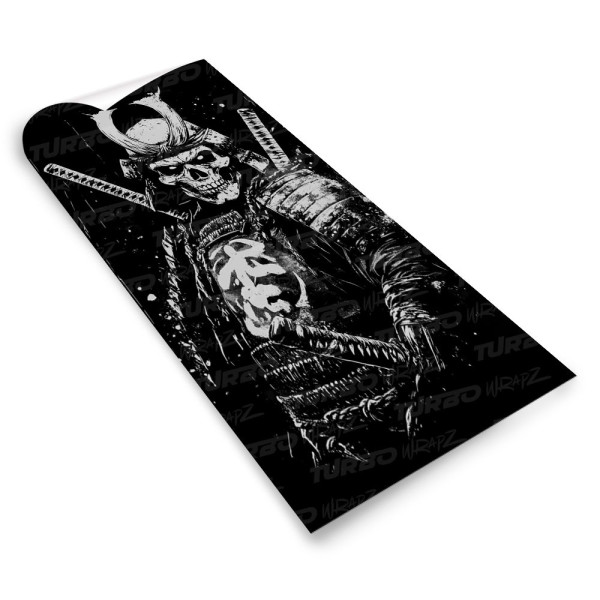 Naklejka na słupek samochodowy Szkielet Samuraja  | TurboWrapz.com