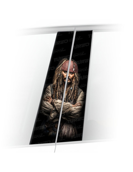 Naklejka na słupek samochodowy Jack Sparrow 1 | TurboWrapz.com