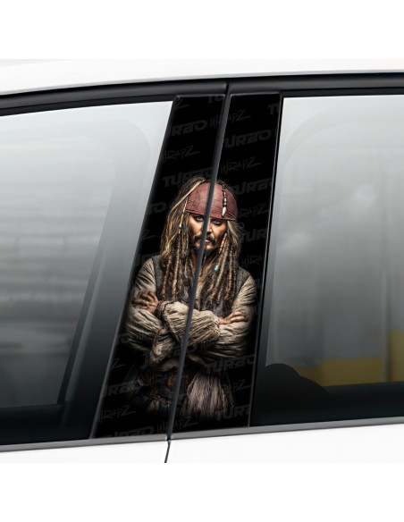 Naklejka na słupek samochodowy Jack Sparrow 1 | TurboWrapz.com