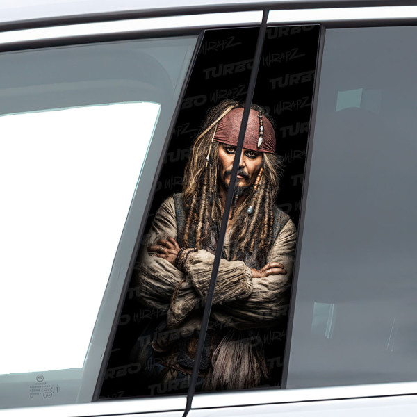 Naklejka na słupek samochodowy Jack Sparrow 1 | TurboWrapz.com