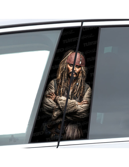 Naklejka na słupek samochodowy Jack Sparrow 1 | TurboWrapz.com