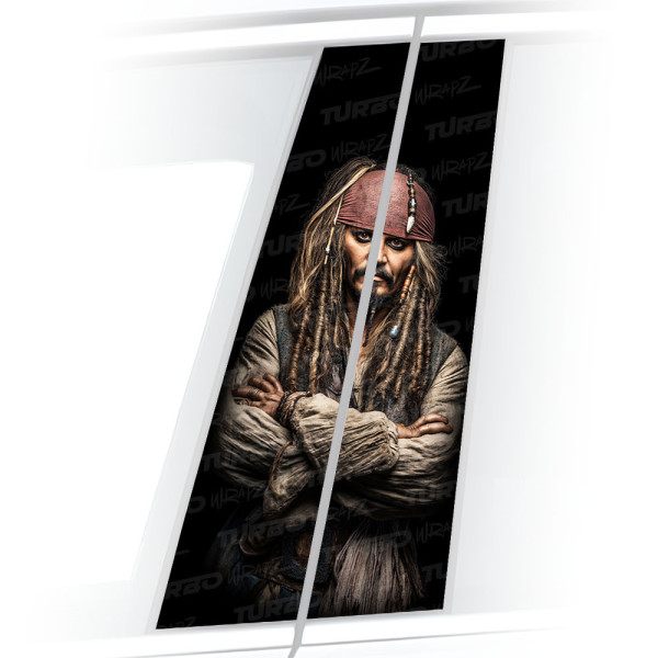 Naklejka na słupek samochodowy Jack Sparrow 1 | TurboWrapz.com
