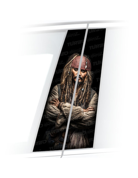 Naklejka na słupek samochodowy Jack Sparrow 1 | TurboWrapz.com