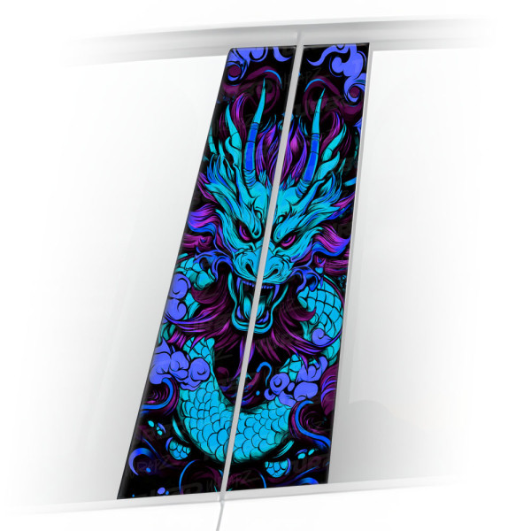 Naklejka na słupek samochodowy Japoński Smok | TurboWrapz.com