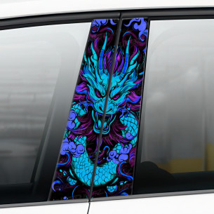 Sticker for car pillar Japoński Smok | TurboWrapz.com 2