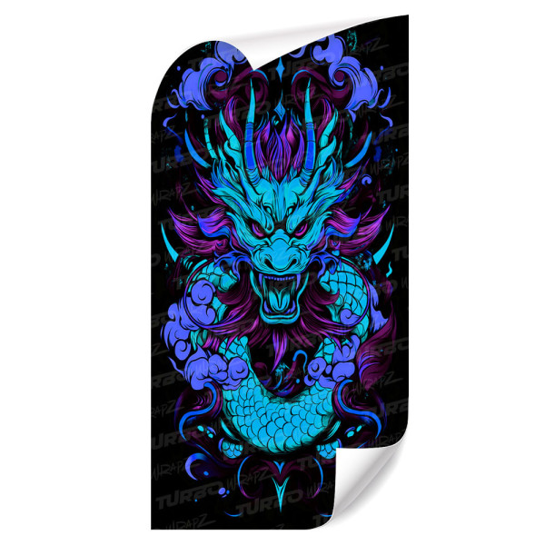 Naklejka na słupek samochodowy Japoński Smok | TurboWrapz.com