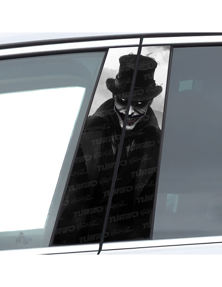 Naklejka na słupek samochodowy Joker Kapelusznik | TurboWrapz.com