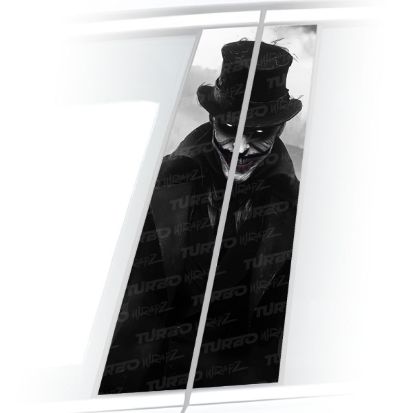 Naklejka na słupek samochodowy Joker Kapelusznik | TurboWrapz.com